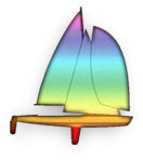 sail boat many colors full sail