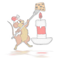 Christmas mouse with cheese