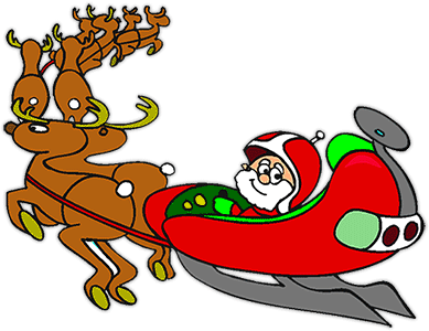 Santa in his sleigh