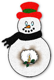 Snowman with red hat