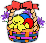 Easter basket with chick