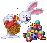 bunny with Easter eggs