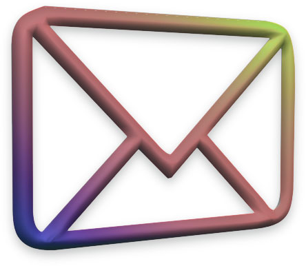 3D pastel multi colored envelope