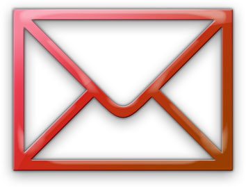 multi colored email envelope
