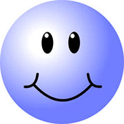 blue smiley happy