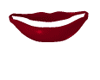 animated mouth with big red lips