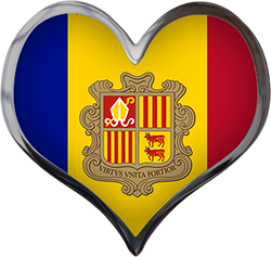 Andorra heart flag