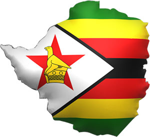 zimbabwe map flag