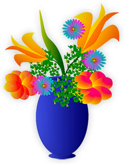 vase full of flowers
