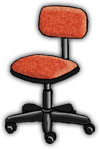 orange office chair