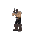 warrior with battle axe animated