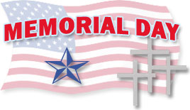 Memorial Day with crosses