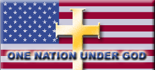 American Flag Image with Cross