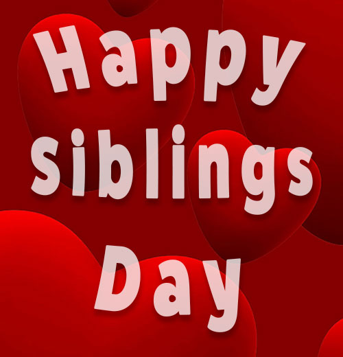 Happy Siblings Day hearts