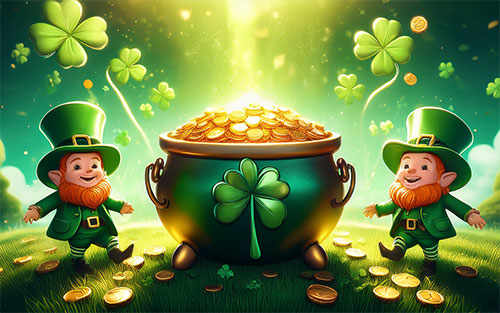 leprechauns and shamrocks