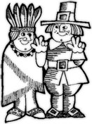 happy native and pilgrim