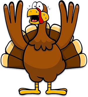 turkey hands up