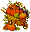 barrow with pumkins clipart