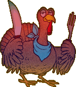 turkey with knife and fork clipart