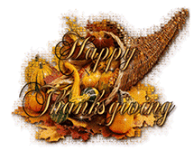 Happy Thanksgiving cornucopia animation