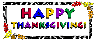 Happy Thanksgiving sign animated