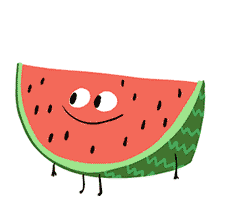Free National Watermelon Day Clipart - Animations - Happy Watermelon