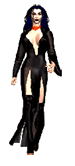 animated woman in black
