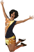 transparent woman jumping for joy png image