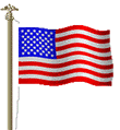 American flag animated on a flagpole