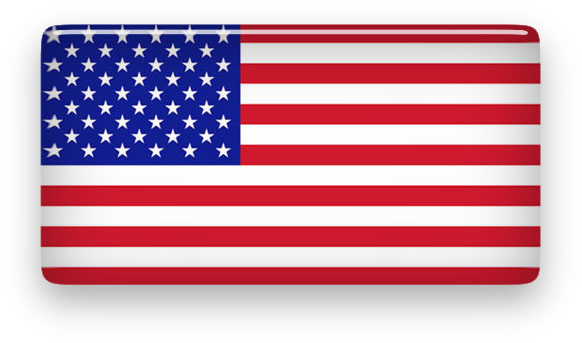 glassy American flag