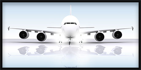 large jet on ground