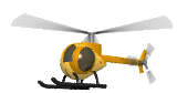 helicopter bright yellow animated