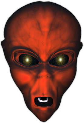 face of a space alien