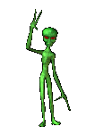alien waving animated