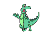 animated alligator running
