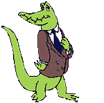 alligator with new clothes