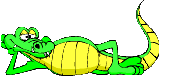 alligator being lazy animated
