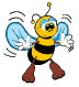 Animated Bee on white background