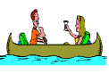 canoeing animation