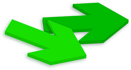 green arrows