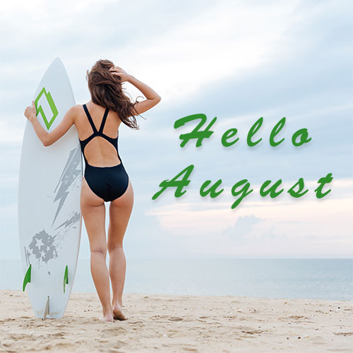 Hello August beach