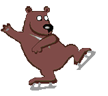 bear ice skating