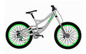green bicycle clipart