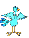 animated blue bird