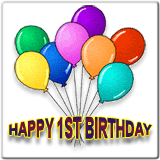 happy 1st birthday clipart