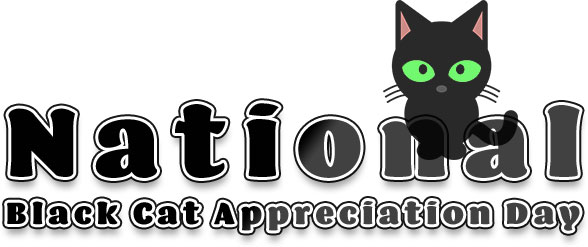 National Black Cat Appreciation Day clipart