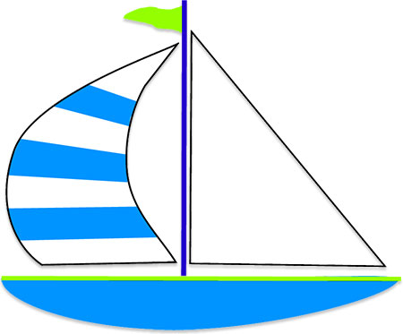 blue sailboat