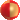 small red and gold ball with transparent background