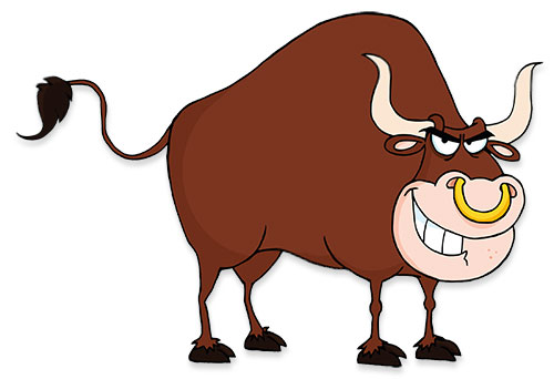 happy bull
