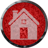 red animated home button with metal frame